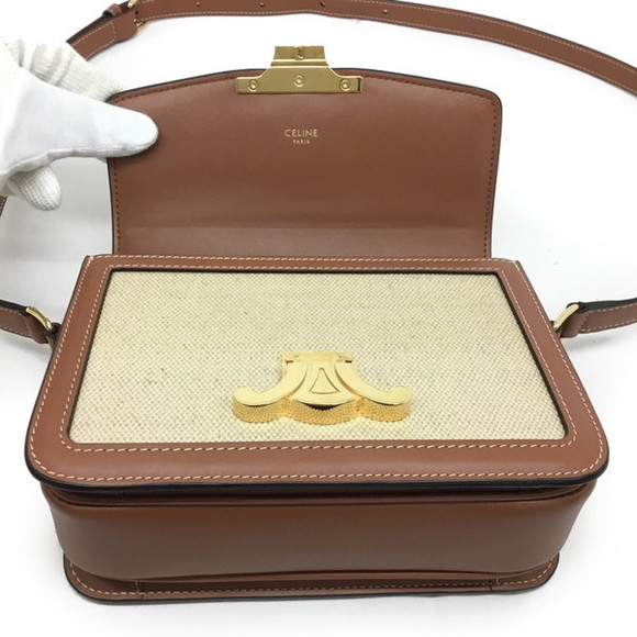 Celine Triomphe Shoulder Bag Brown - Picture 14 of 16